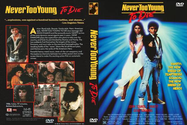 VHS cover Never Too Young To Die